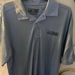 Links Tech men’s golf shirt w/collar , color baby blue